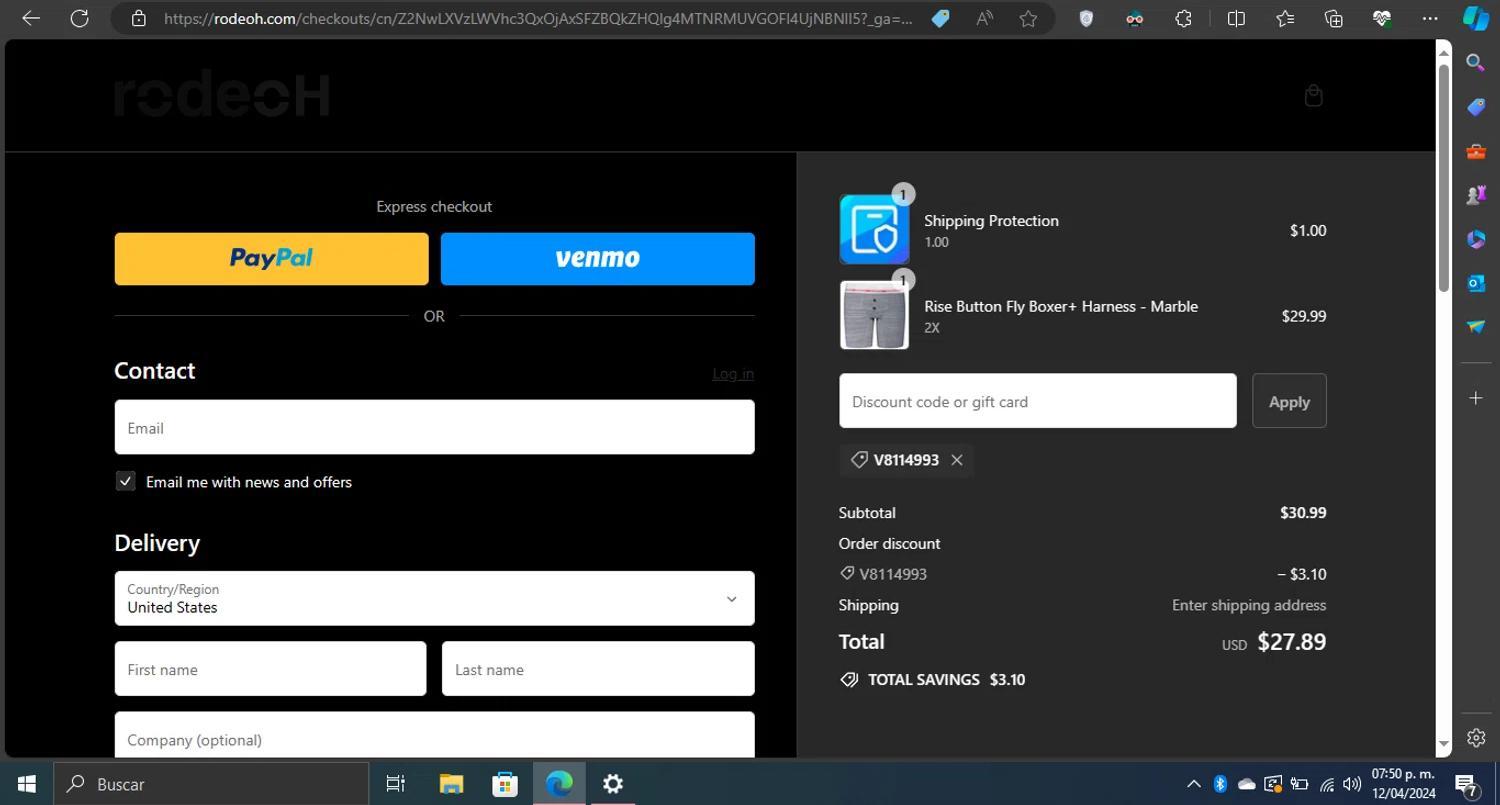How to apply Rodeoh coupon code